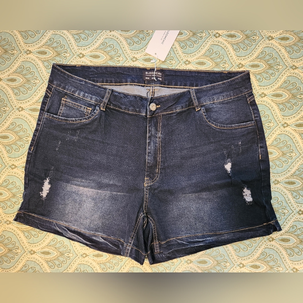 NEW Distressed Jean Shorts Size 20 Plus 2X